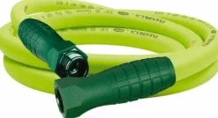 Garden Hose Lead-In: 10 ft, 3/4" GHT Thread, Green, Hybrid Polymer, 150 psi