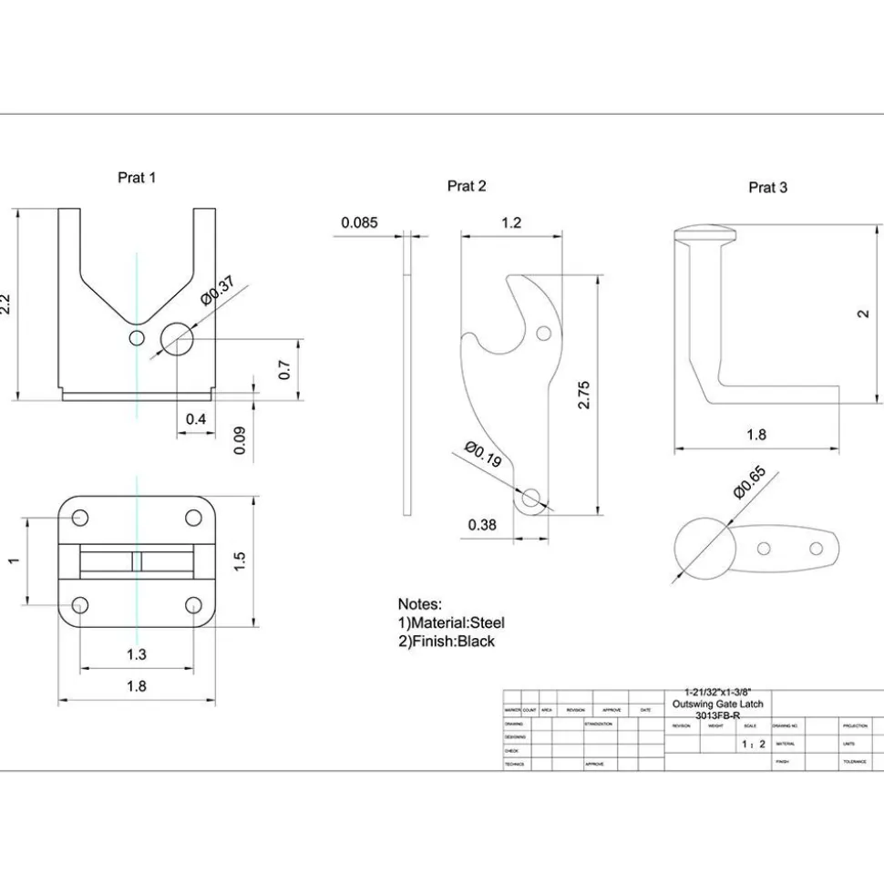 Gate Latches: Mount Type: Screw