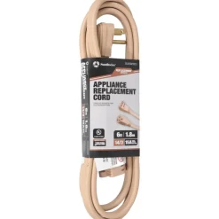 6', 14/3 Gauge/Conductors, Beige Indoor Extension Cord