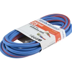25', 12/3 Gauge/Conductors, Blue/Red Outdoor Extension Cord