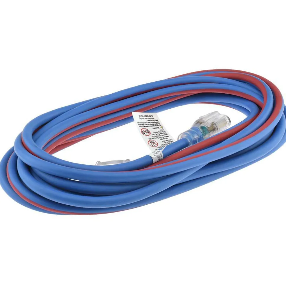 25', 12/3 Gauge/Conductors, Blue/Red Outdoor Extension Cord
