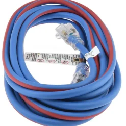 25', 12/3 Gauge/Conductors, Blue/Red Outdoor Extension Cord