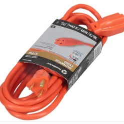 10', 16/3 Gauge/Conductors, Orange Indoor & Outdoor Extension Cord