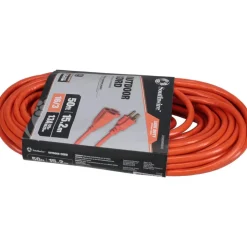 50', 16/3 Gauge/Conductors, Orange Indoor & Outdoor Extension Cord