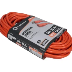 50', 16/3 Gauge/Conductors, Orange Indoor & Outdoor Extension Cord