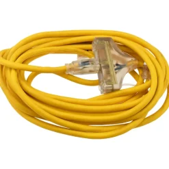 25', 12/3 Gauge/Conductors, Yellow Indoor & Outdoor Extension Cord