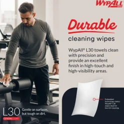 GeneralClean™ L30 Heavy Duty Cleaning Towels (05800), Pop-Up Box, Strong and Soft Towels, White