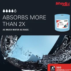 GeneralClean™ x60 Multi-Task Cleaning Cloths (34965), Jumbo Roll, Strong and Absorbent Towels, Blue