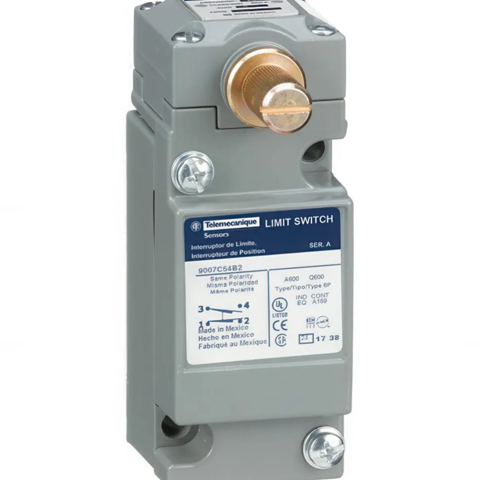 General Purpose Limit Switch: SPDT, NC, Rotary Head, Side