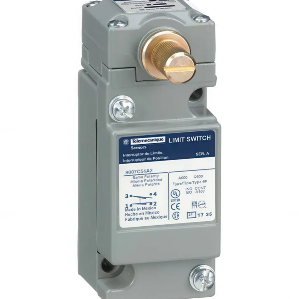 General Purpose Limit Switch: SPDT, 1NO/1NC, Rotary Head, Side