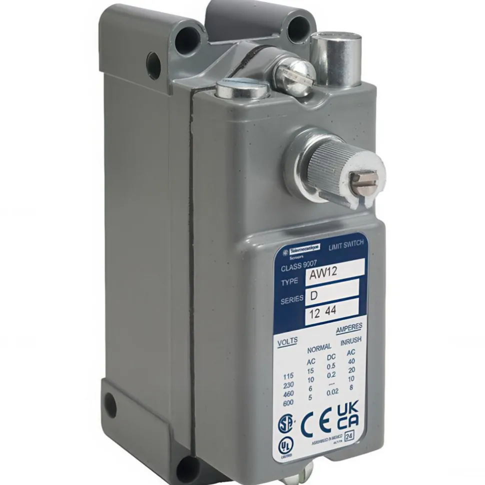 General Purpose Limit Switch: SPDT, NC, Rotary Head, Side