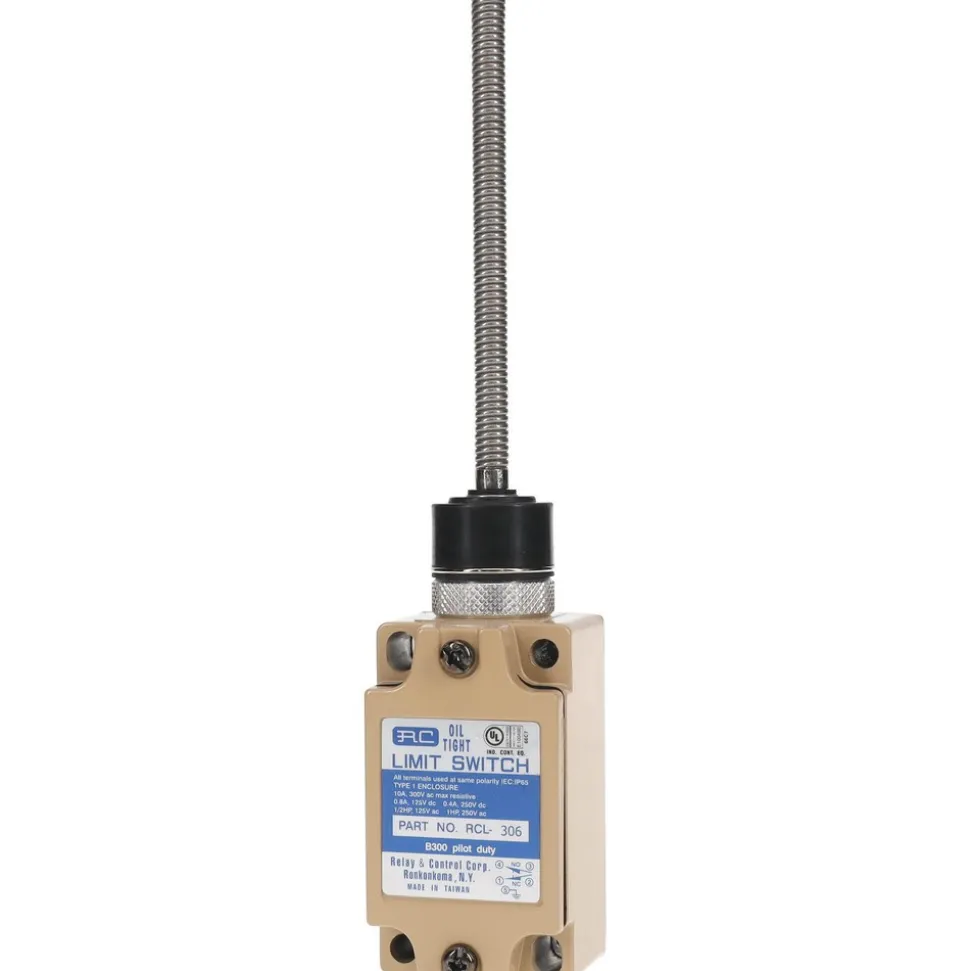 General Purpose Limit Switch: SPDT, NC, Cat Whisker, Top