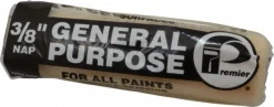 General Purpose Paint Roller Cover: 3/8" Nap, 9" Wide