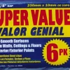 General Purpose Paint Roller Cover: 3/8" Nap, 9" Wide
