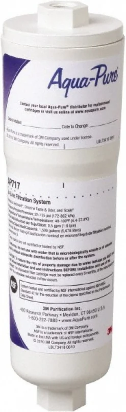 0.5 GPM Max Flow Rate, 1/4 Inch Pipe, Inline Water Filter System with Disposable Filter and Quick Disconnect Fittings