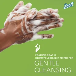 Green Certified Foam Hand Soap, 1.0 L Clear, Unscented Manual Hand Soap Refills for compatible Scott Essential Manual Dispensers, Ecologo, NSF E-1 Rated