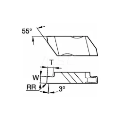 Grooving Insert: NG3062R KC5010, Carbide
