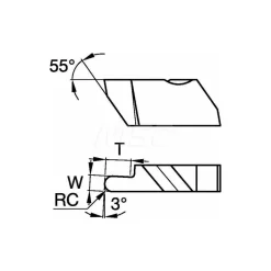 Grooving Insert: NRD3062R KC5010, Carbide