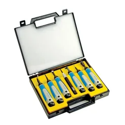 Hand Deburring Tool Set: 7 Pc, Deburring & Sheetmetal & Chamfering & Scraping & Deburring Keyways & High Speed Steel
