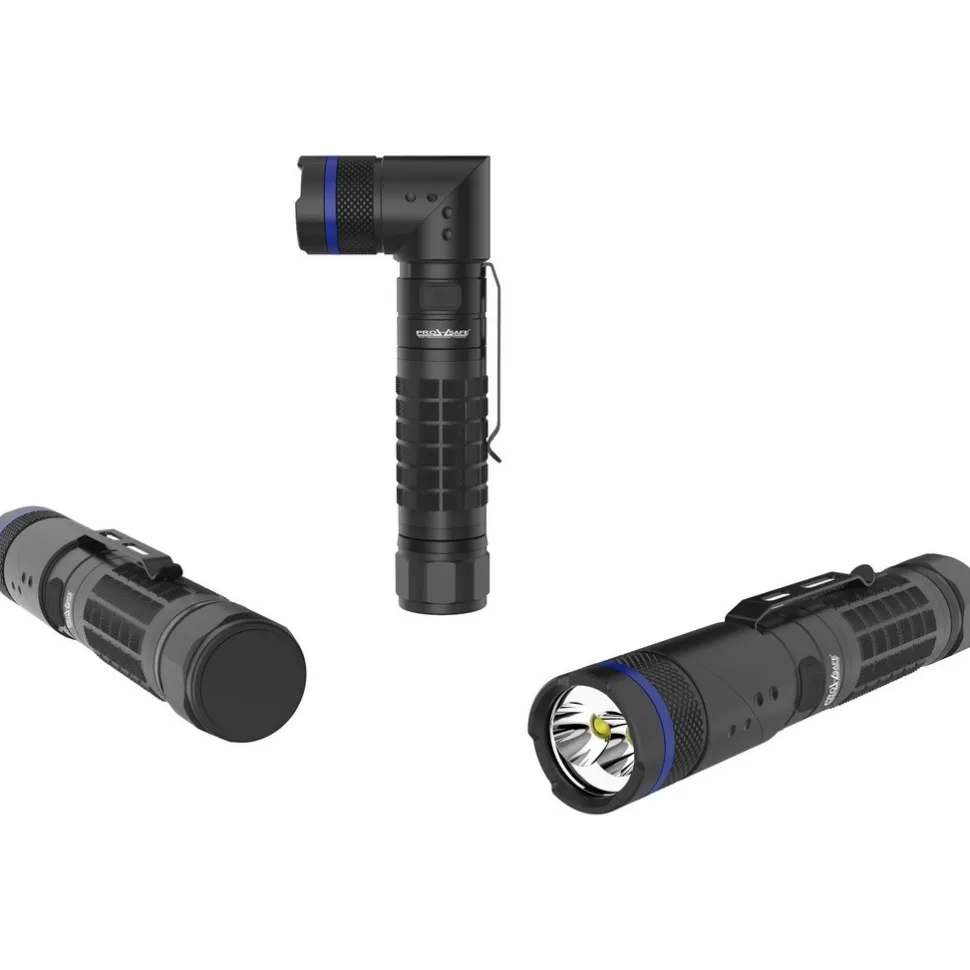 Handheld Flashlight: LED, 900 Lumens, 20 hr Max Run Time, Rechargeable Lithium-ion Battery (Included), Max Beam Distance: 80 m
