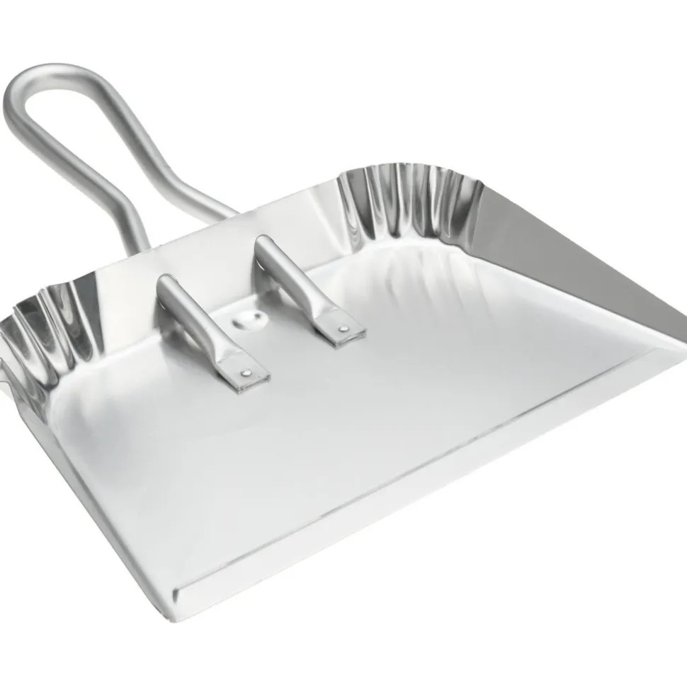 Handheld Dustpan: Aluminum Body, 9" Aluminum Handle