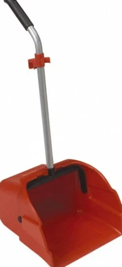 Handheld Dustpan: Plastic Body, 25" Aluminum Handle