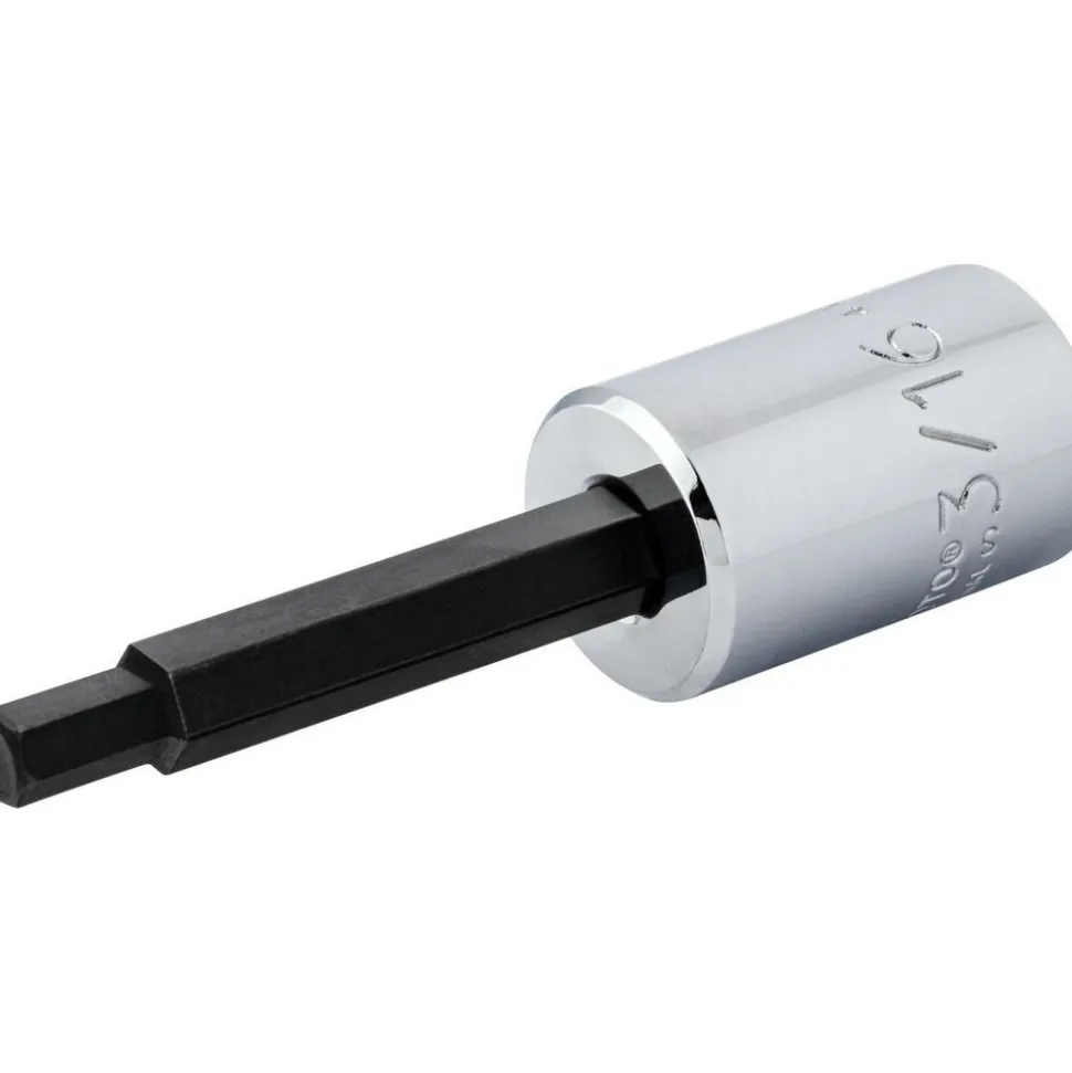 Hand Hex Bit Socket: 3/8" Drive, 3/16" Hex