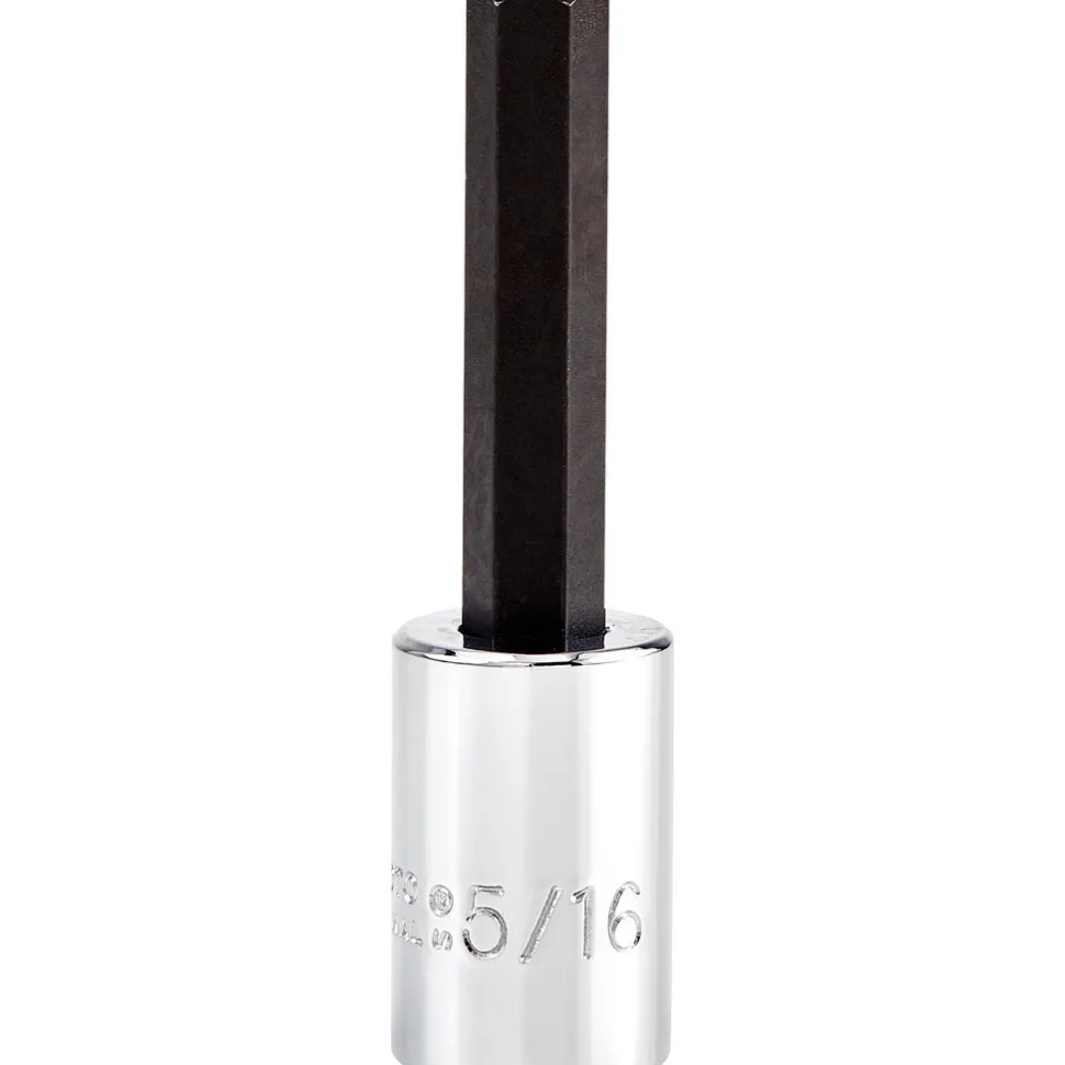 Hand Hex Bit Socket: 3/8" Drive, 5/16" Hex