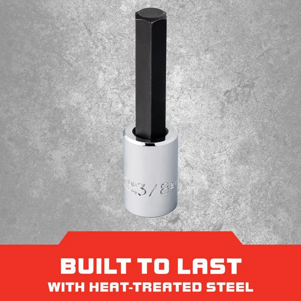 Hand Hex Bit Socket: 3/8" Drive, 3/8" Hex