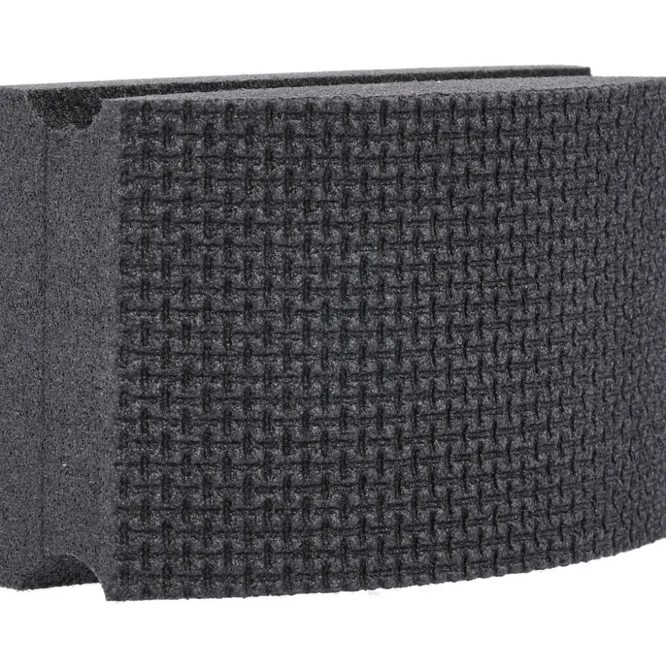 Hand Sanding Pad: Coated, Diamond, Medium Grade, Black