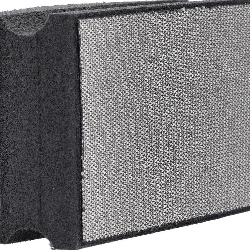 Hand Sanding Pad: Coated, Diamond, Medium Grade, Black