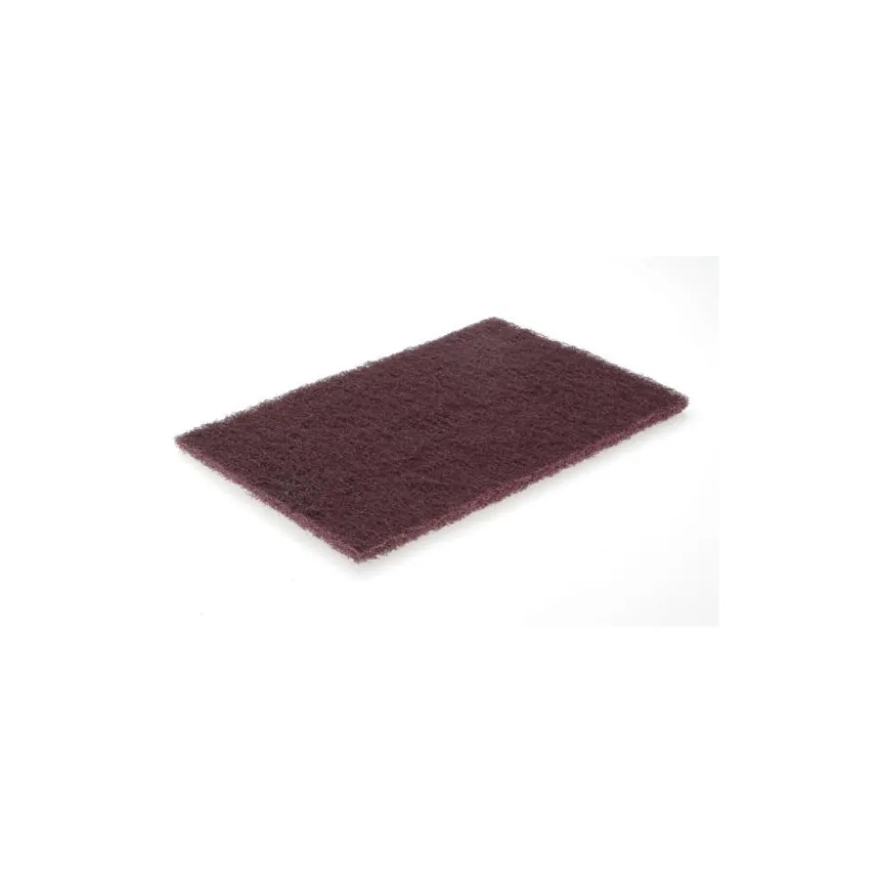 Hand Sanding Pad: Non-Woven, Aluminum Oxide, Very Fine Grade, Maroon