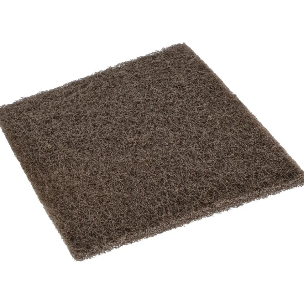 Hand Sanding Pad: Non-Woven, Aluminum Oxide, Medium Grade, Tan