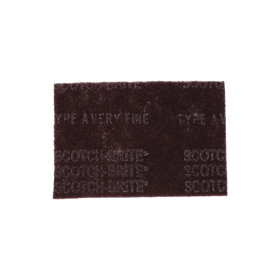 Hand Sanding Pad: Non-Woven, Aluminum Oxide, Very Fine Grade, Maroon