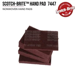 Hand Sanding Pad: Non-Woven, Aluminum Oxide, Very Fine Grade, Maroon
