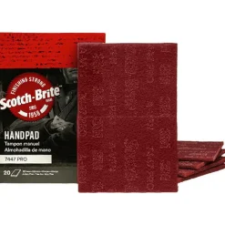 Hand Sanding Pad: Non-Woven, Aluminum Oxide, Very Fine Grade, Maroon