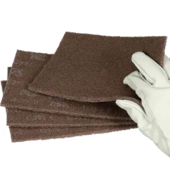 Hand Sanding Pad: Non-Woven, Aluminum Oxide, Coarse Grade, Tan