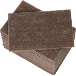 Hand Sanding Pad: Non-Woven, Aluminum Oxide, Coarse Grade, Tan