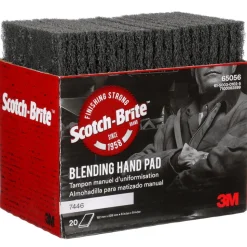 Hand Sanding Pad: Non-Woven, Silicon Carbide, Medium Grade, Gray