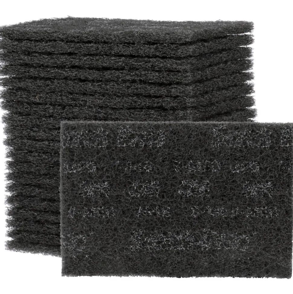 Hand Sanding Pad: Non-Woven, Silicon Carbide, Medium Grade, Gray