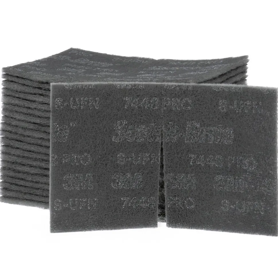 Hand Sanding Pad: Non-Woven, Silicon Carbide, Super Fine Grade, Gray