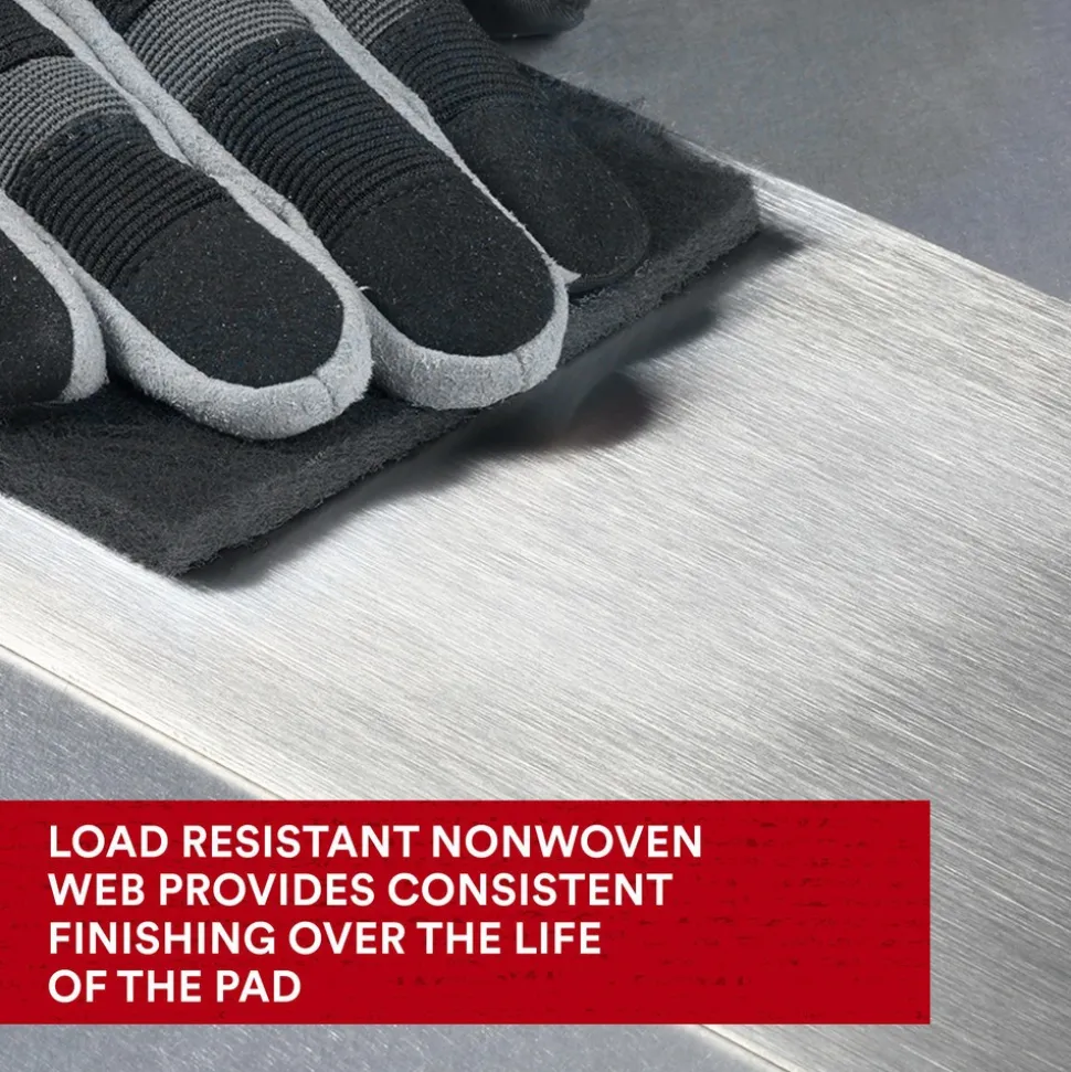 Hand Sanding Pad: Non-Woven, Silicon Carbide, Super Fine Grade, Gray