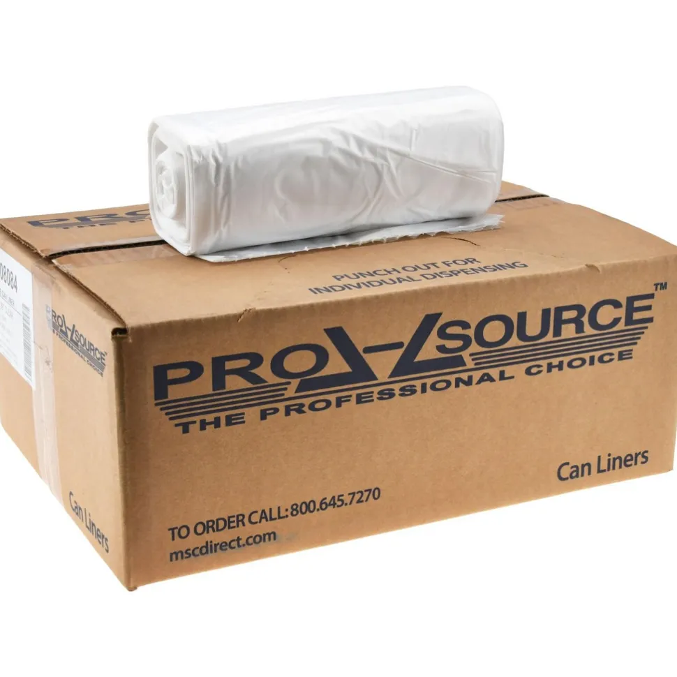 Heavy Duty Trash Bags: 33.000 gal, 1.1 mil, Pack of 250