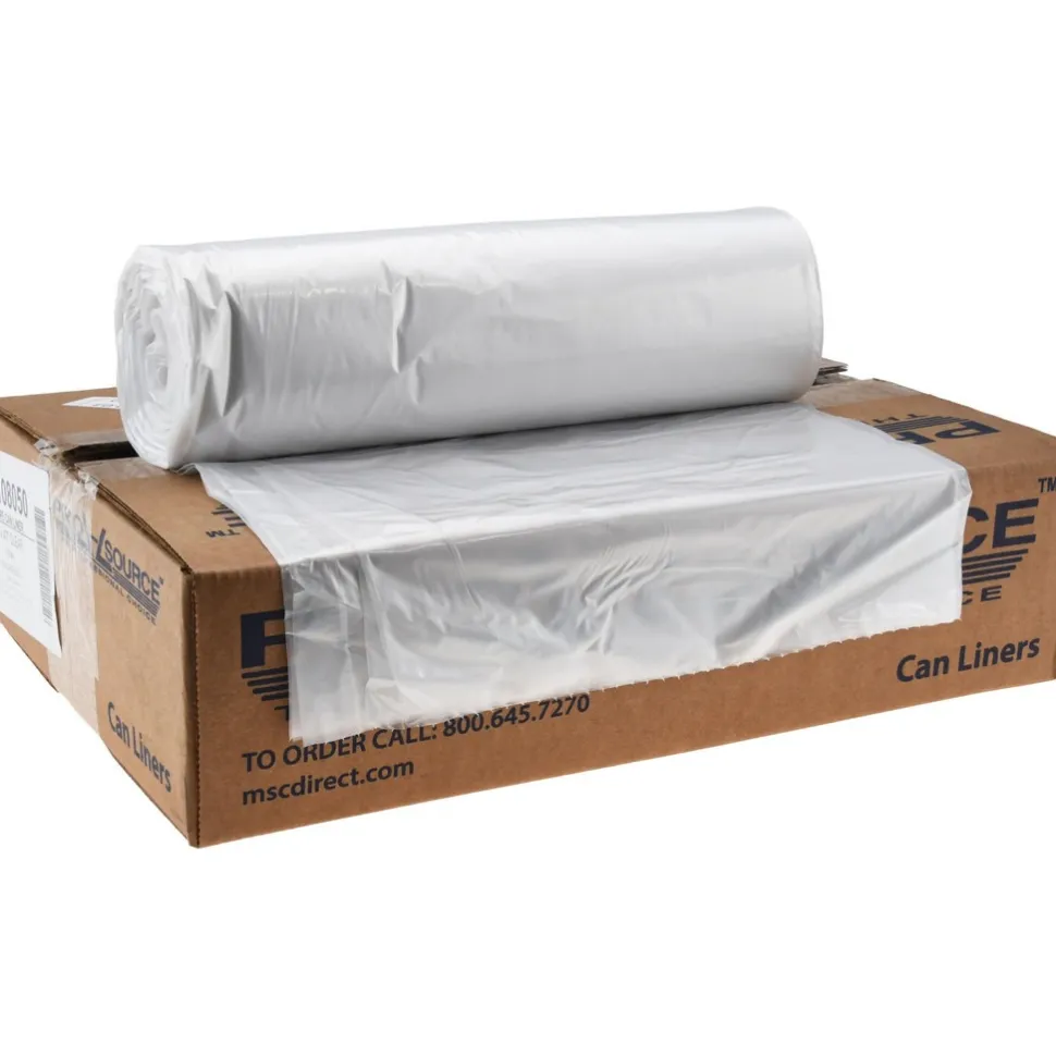 Heavy Duty Trash Bags: 56.000 gal, 1.1 mil, Pack of 100