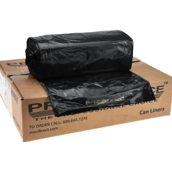 Heavy Duty Trash Bags: 60.000 gal, 1 mil, Pack of 100