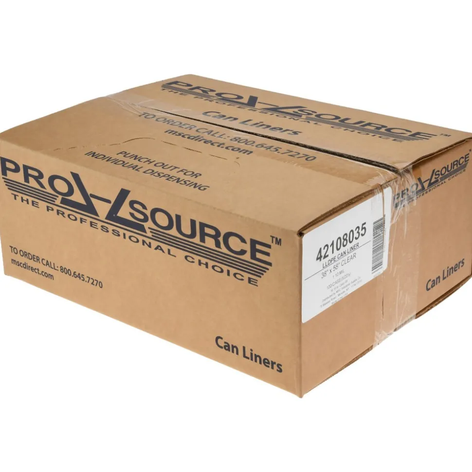 Heavy Duty Trash Bags: 60.000 gal, 1.1 mil, Pack of 100