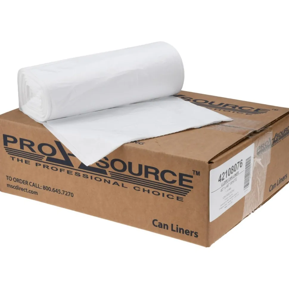 Heavy Duty Trash Bags: 45.000 gal, 1.1 mil, Pack of 125