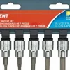 Hex Bit Socket Set: 3/8" Drive, 7 Pc, 1/8 to 3/8" Hex