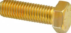 Hex Head Cap Screw: 5/8-11, 2" Length Under Head, Grade 8 Steel, Yellow Zinc Dichromate Finish