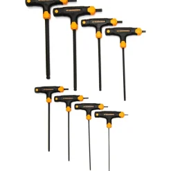 Hex Key Sets: Tool Type: Hex; Handle Type: T-Handle; Measurement Type: Metric